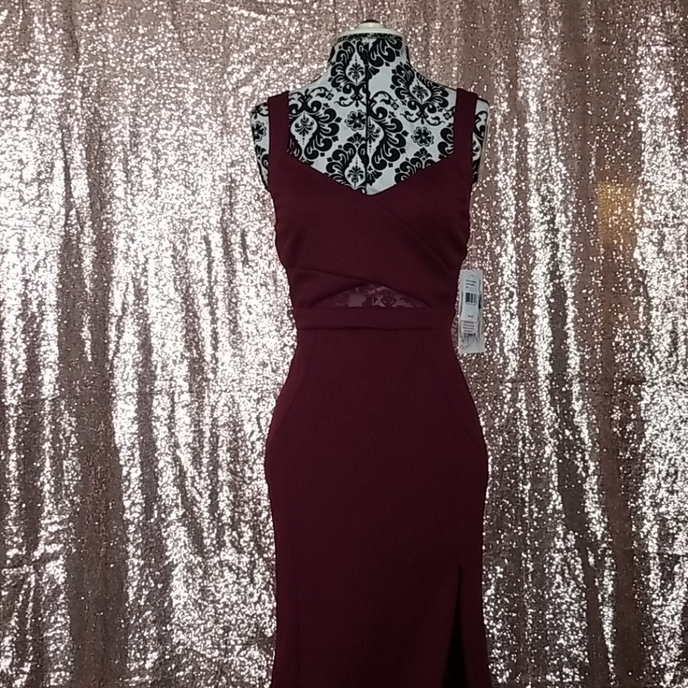 Burgundy prom gown